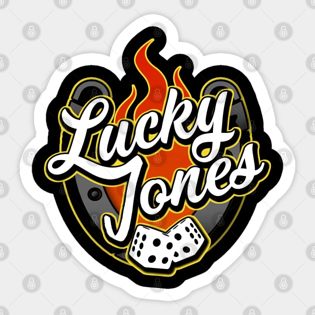 Lucky Jones Flames Sticker by ShredBeard